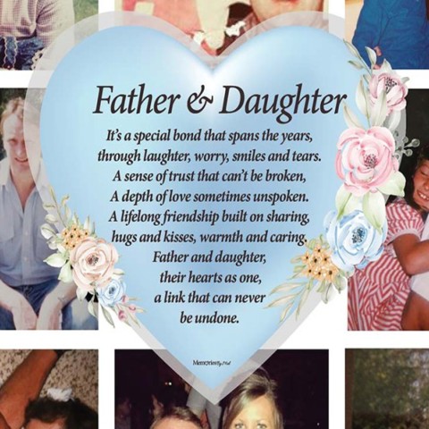 Father & Daughter Photo Blanket