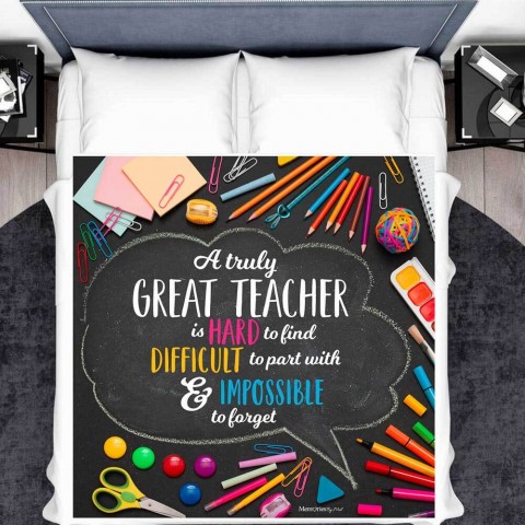 A Truly Great Teacher Photo Blanket