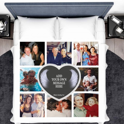 Add Your Own Message In Memory Photo Blanket