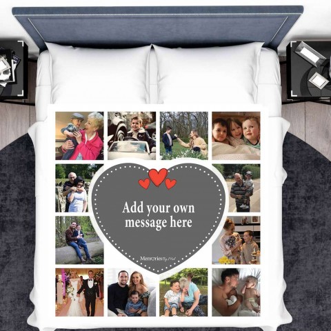 Add Your Own Message Photo Blanket (12 Photos)