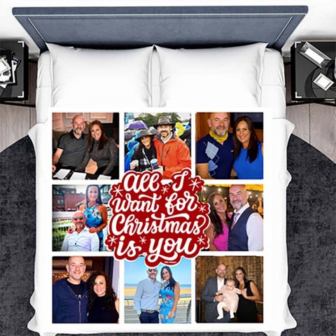 All I Want For Xmas Photo Blanket