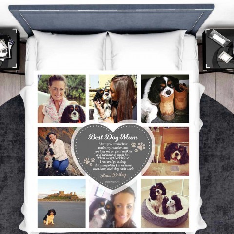 Best Dog Mum Photo Blanket