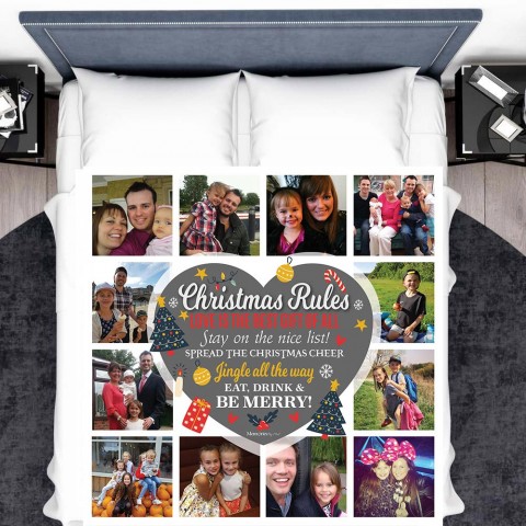 Christmas Rules Photo Blanket (12 Photos)