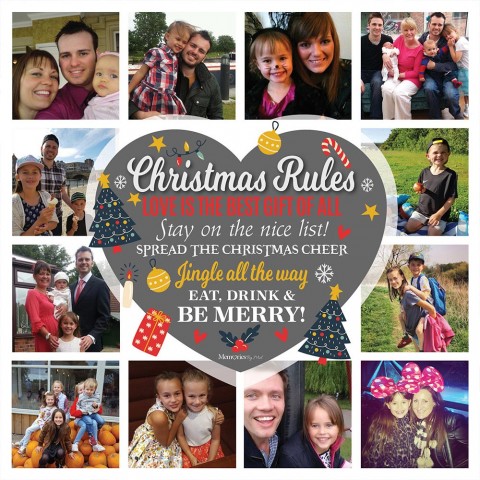 Christmas Rules Photo Cushion (12 Photos)