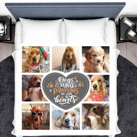 Dogs Leave Pawprints Photo Blanket 