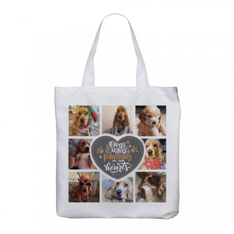 Dogs Leave Pawprints Tote Bag