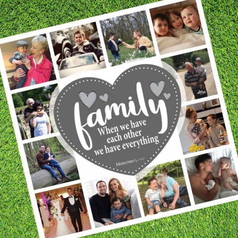 Family Photo Blanket (12 Photos)