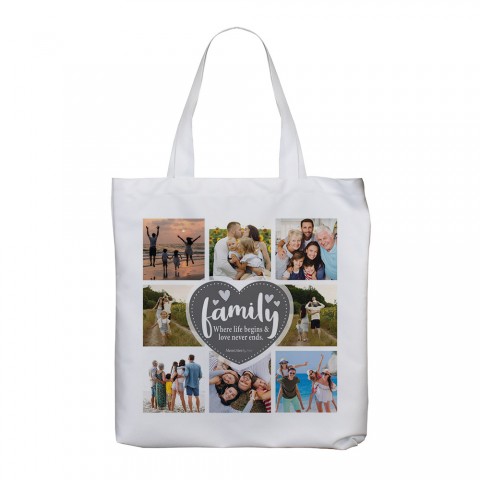 Family Photo Tote Bag (8 Photos)