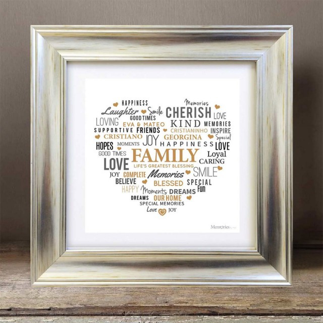 Love Heart With No Photo - Word Art Frame