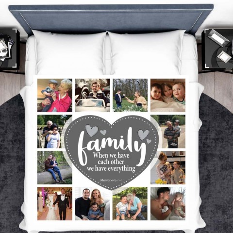 Family Photo Blanket (12 Photos)