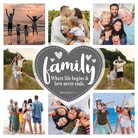 Family Photo Blanket (8 Photos)