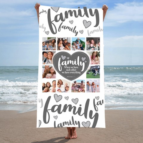 Family Photo Towel (12 Photos)