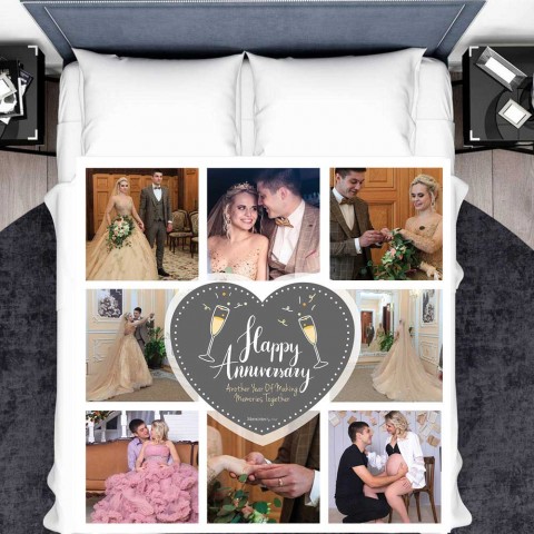 Happy Anniversary Photo Blanket