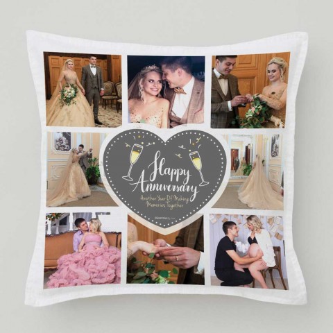 Happy Anniversary Photo Cushion