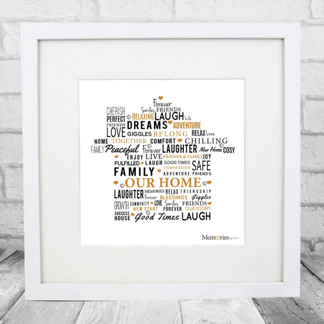 Home Word Art Frame