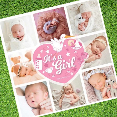 It's A Girl Photo Blanket