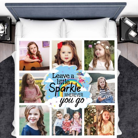 Leave A Little Sparkle Photo Blanket