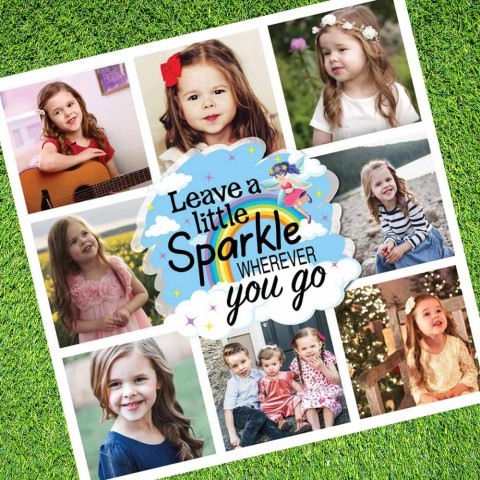 Leave A Little Sparkle Photo Blanket