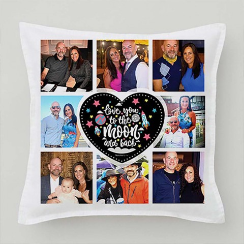 Love You To The Moon And Back Photo Cushion