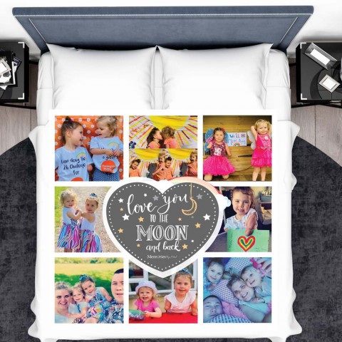 Love You To The Moon Photo Blanket