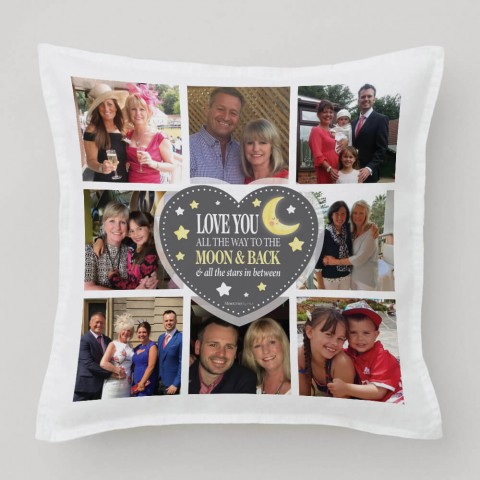 Love You To The Moon & Back Photo Cushion