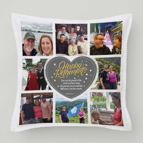 Happy Retirement Photo Cushion