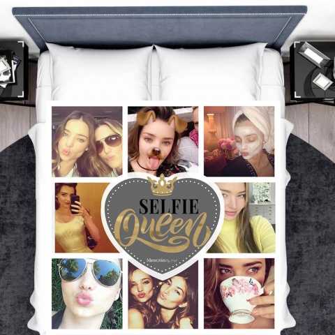 Selfie Queen Photo Blanket