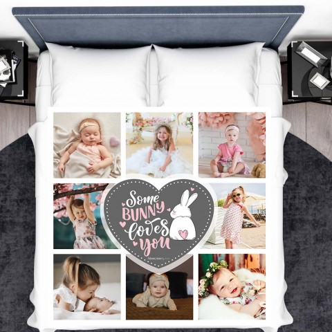 Some Bunny Loves You Photo Blanket