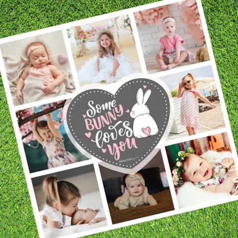Some Bunny Loves You Photo Blanket