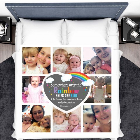 Somewhere Over The Rainbow Photo Blanket