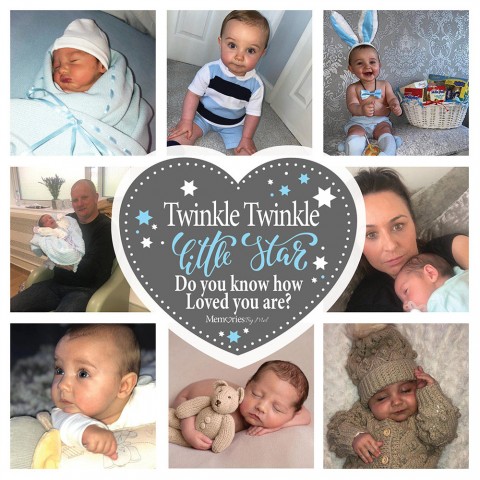 Twinkle Twinkle Blue Photo Cushion