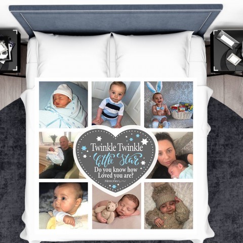 Twinkle Twinkle Blue Photo Blanket