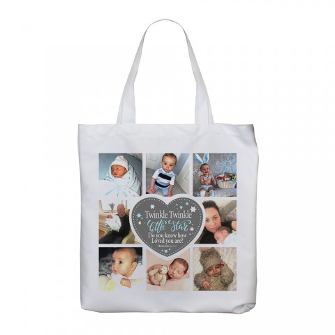 Twinkle Twinkle Blue Photo Tote Bag