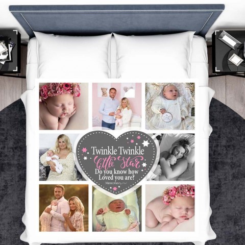 Twinkle Twinkle Pink Photo Blanket