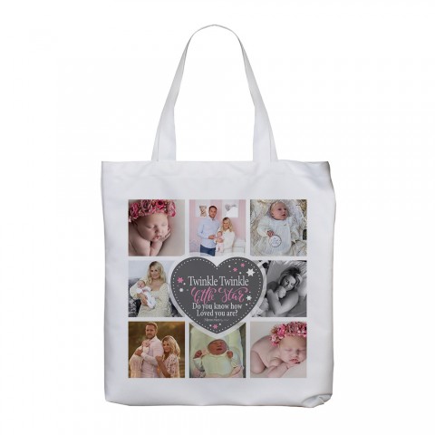 Twinkle Twinkle Pink Photo Tote Bag