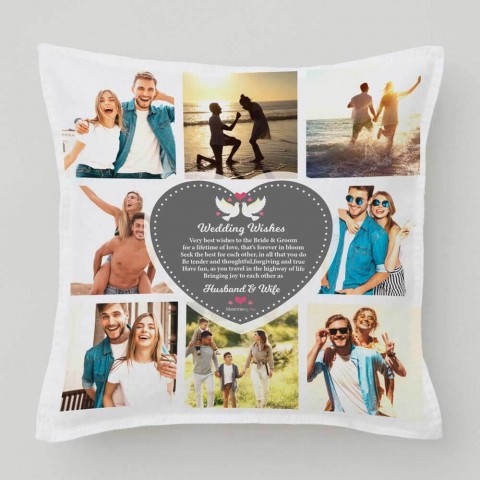 Wedding Wishes Photo Cushion