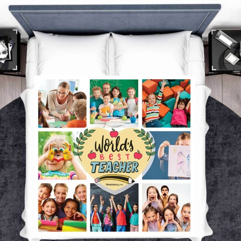 World's Best Teacher Photo Blanket