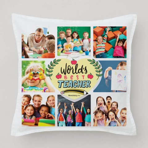 World's Best Teacher Photo Cushion