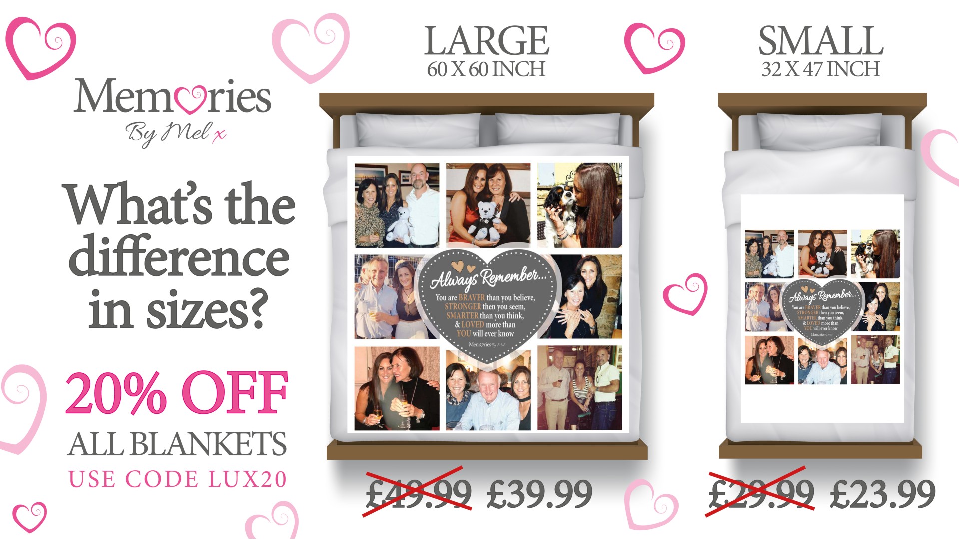 size banner